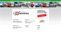 Desktop Screenshot of mecking-fleisch.de